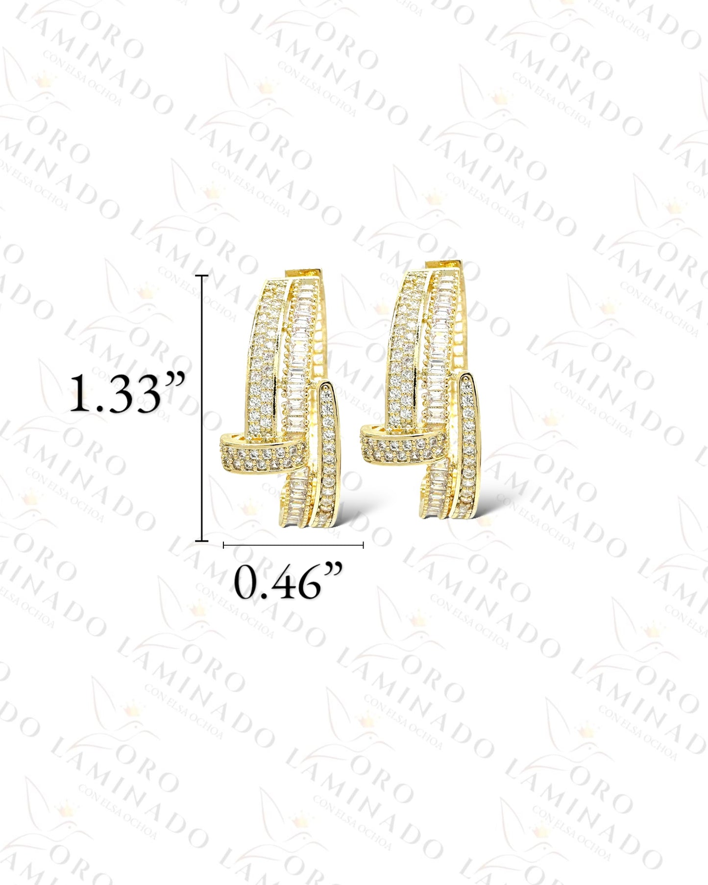 High Quality Nail Design Hoop Earrings C83