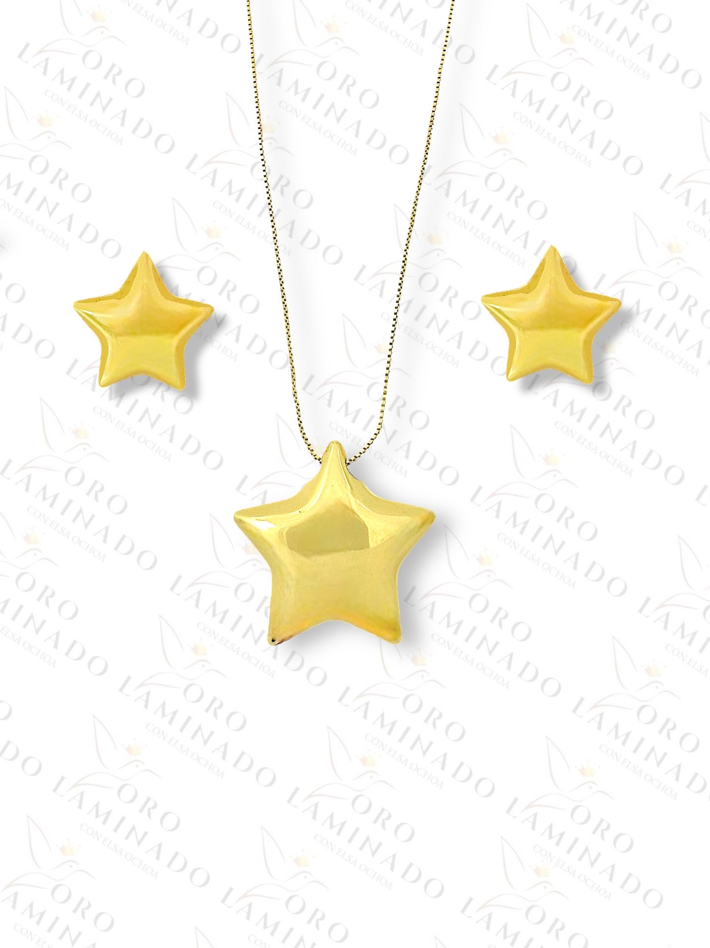 Gold Filled Reflective Stars Set G386