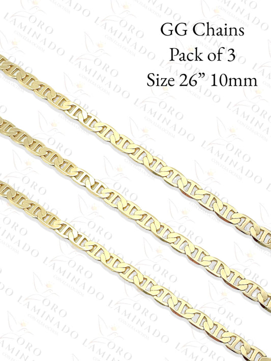 GG Chains Pack of 3 Size 26" 10mm G194