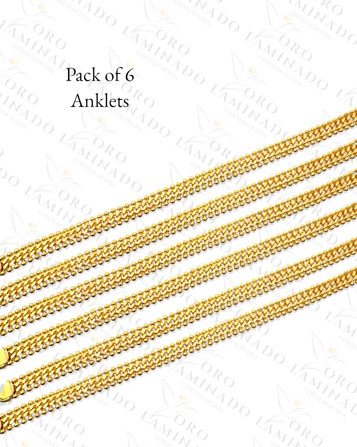 Gold Filled Choker Style Anklet (Pack of 6) B72