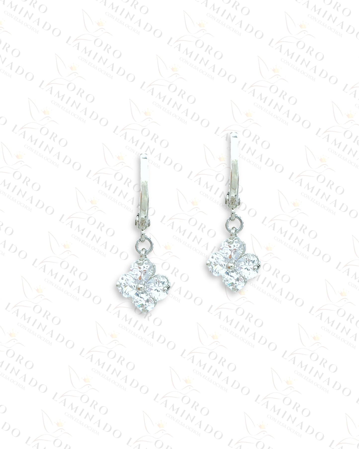 High Quality Silver Small Flower Earrings C393