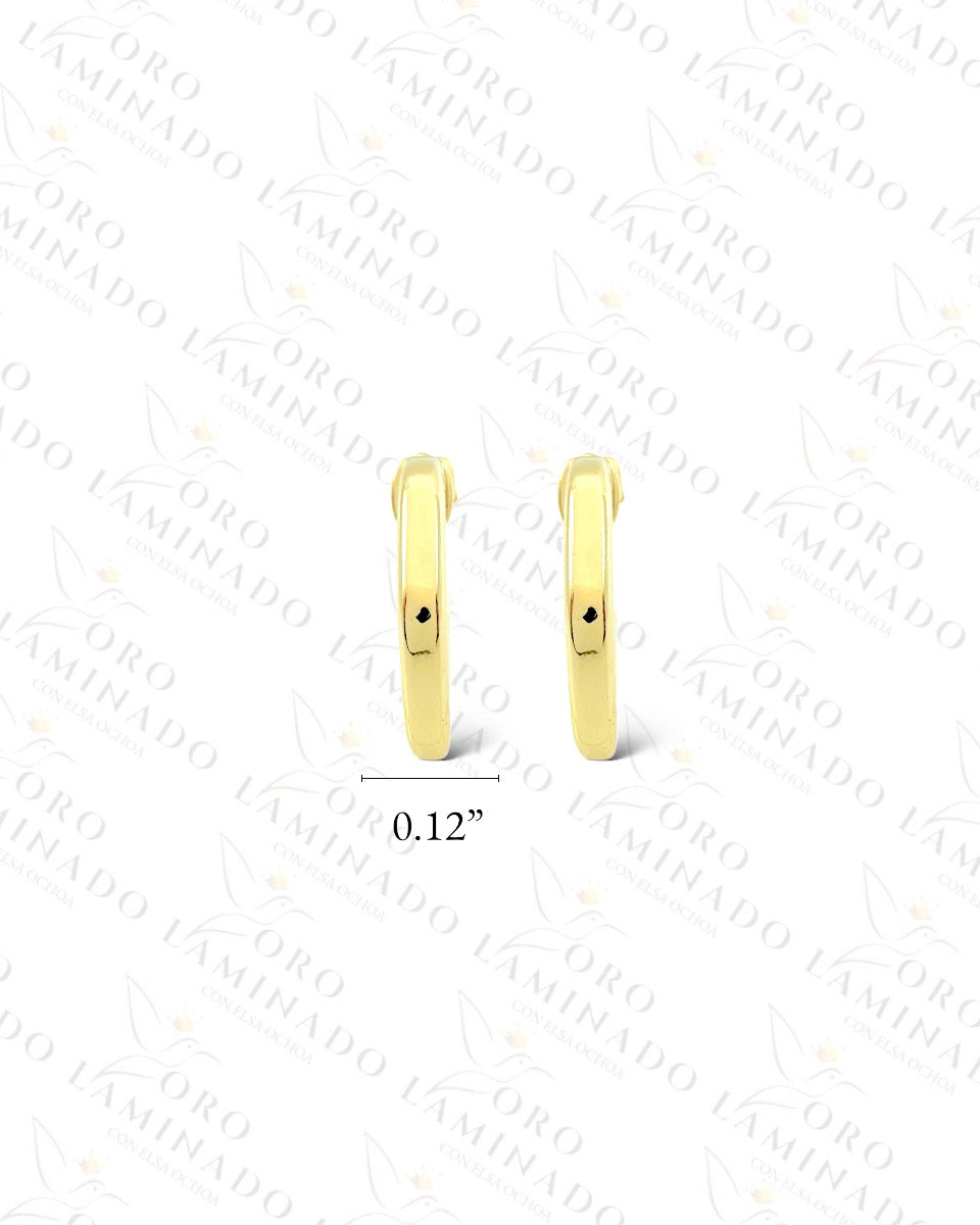 High Quality Golden C-Shape Earrings  B467