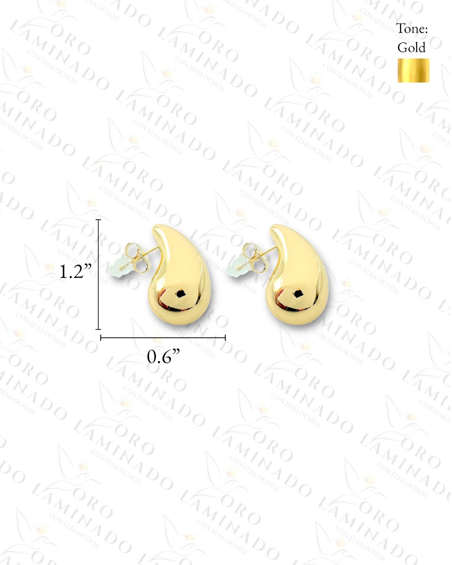 High Quality Rain Drop Gold Earrings Y453