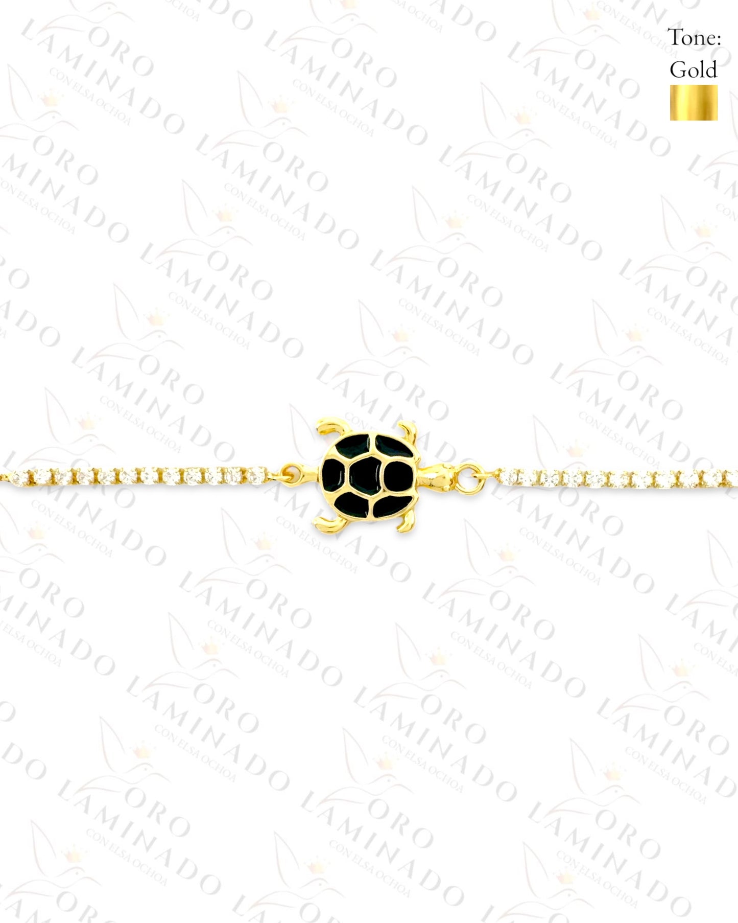 Gold Filled Sea Turtle Adjustable Bracelet R143