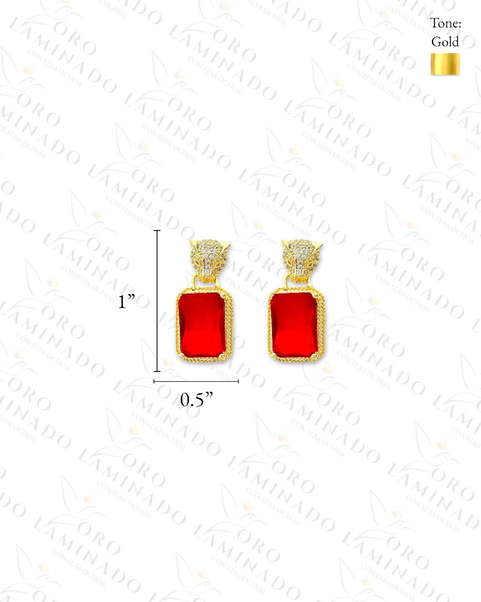 High Quality Diamond Cougar Earrings Y106