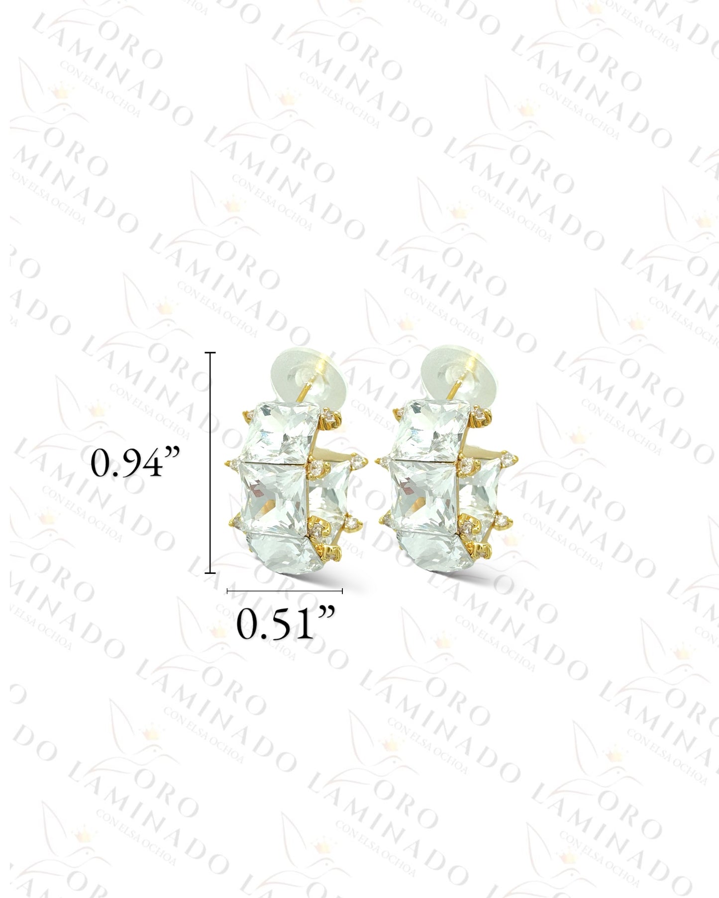 High Quality Crystal Square Earrings B465