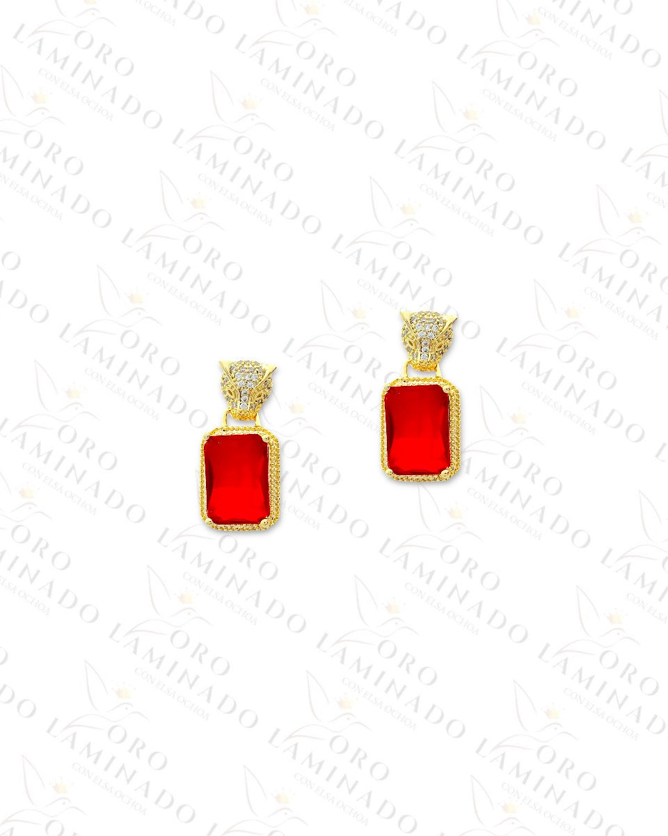 High Quality Diamond Cougar Earrings Y106