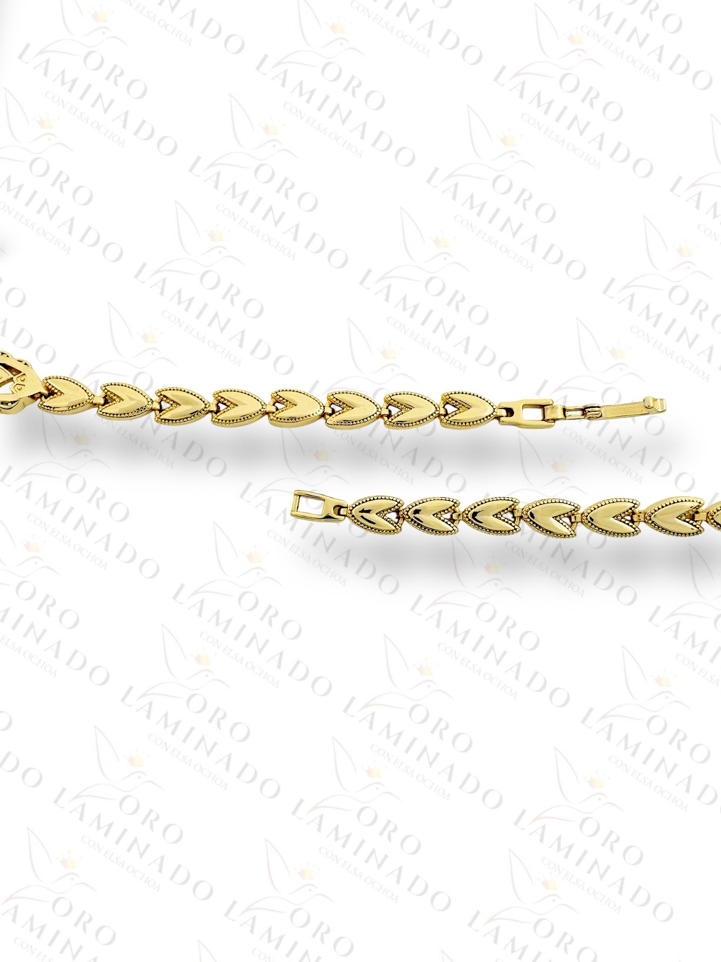 Gold Filled  Seven Power Plaque Bracelet Y132