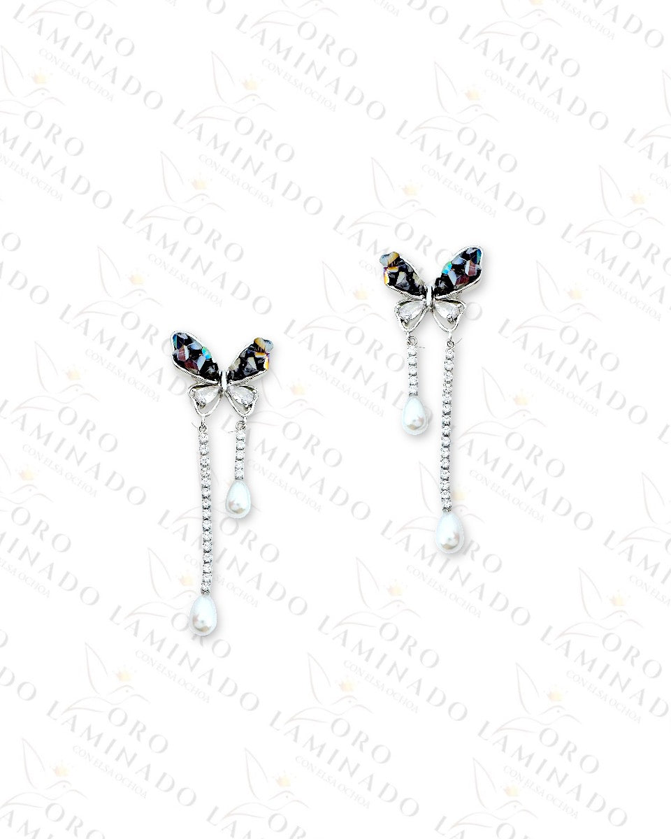 High Quality Butterfly with Pearl Earrings G229