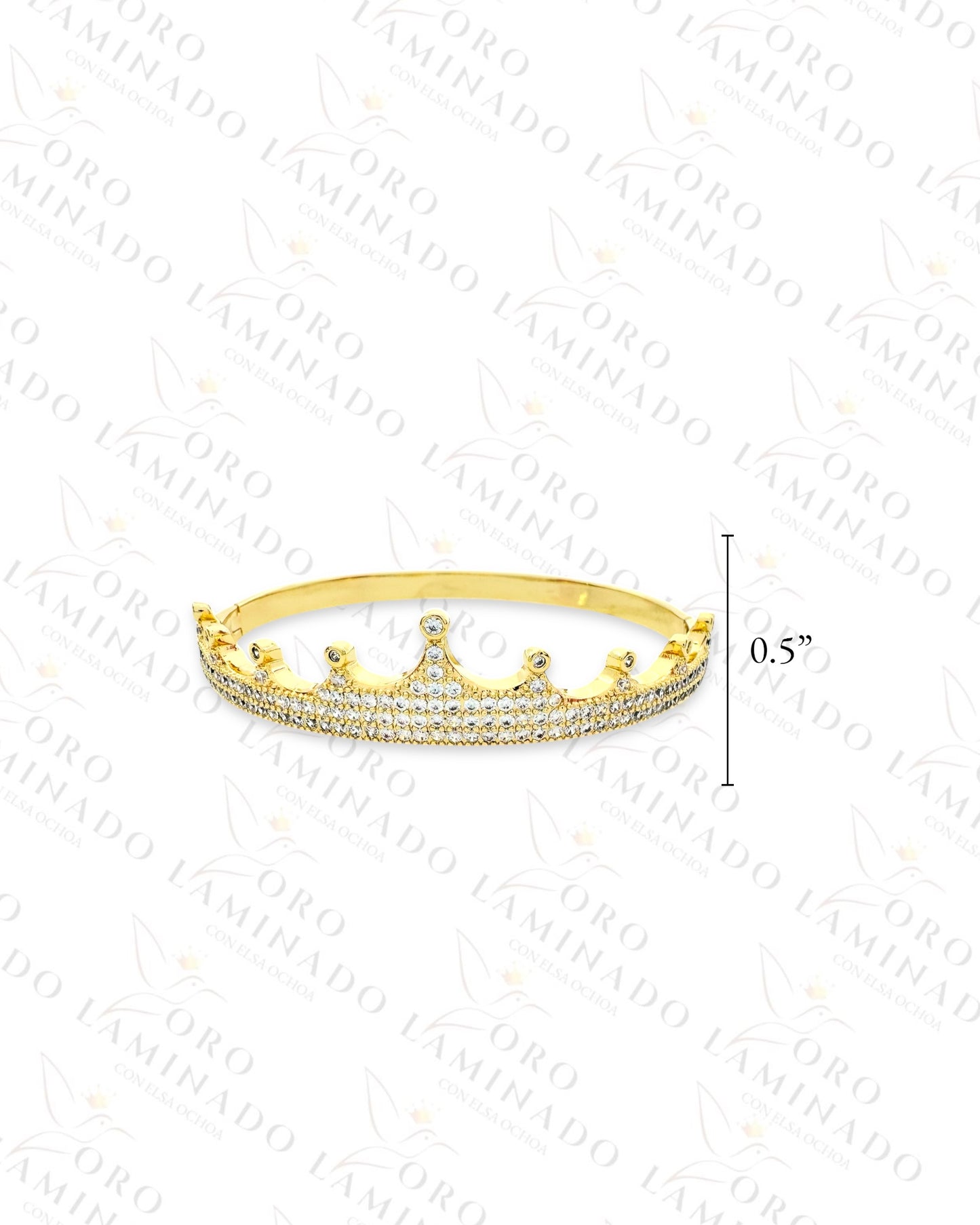 High Quality Diamond Crown Bangle Bracelet B180