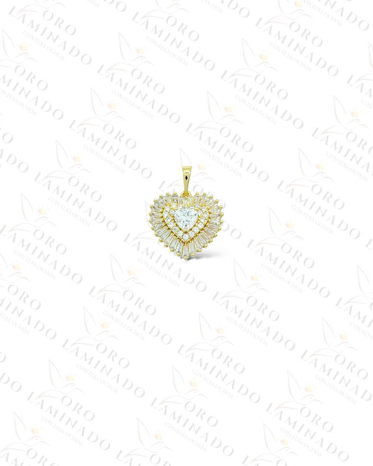 High Quality Gold Heart Pendant Y55