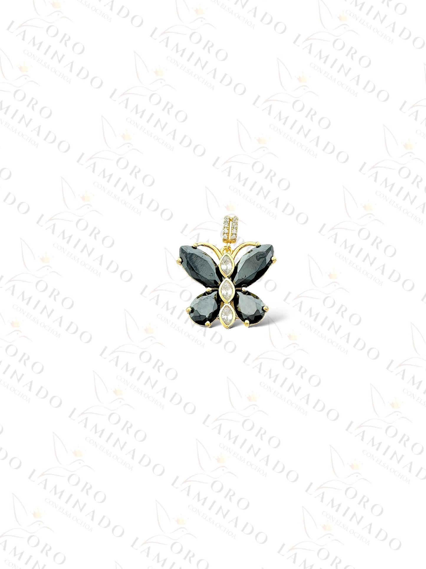 High Quality Black Butterfly Pendant Y298