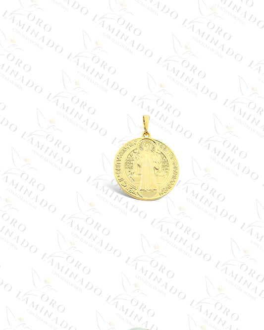 Saint Benedict Round Pendant Y299