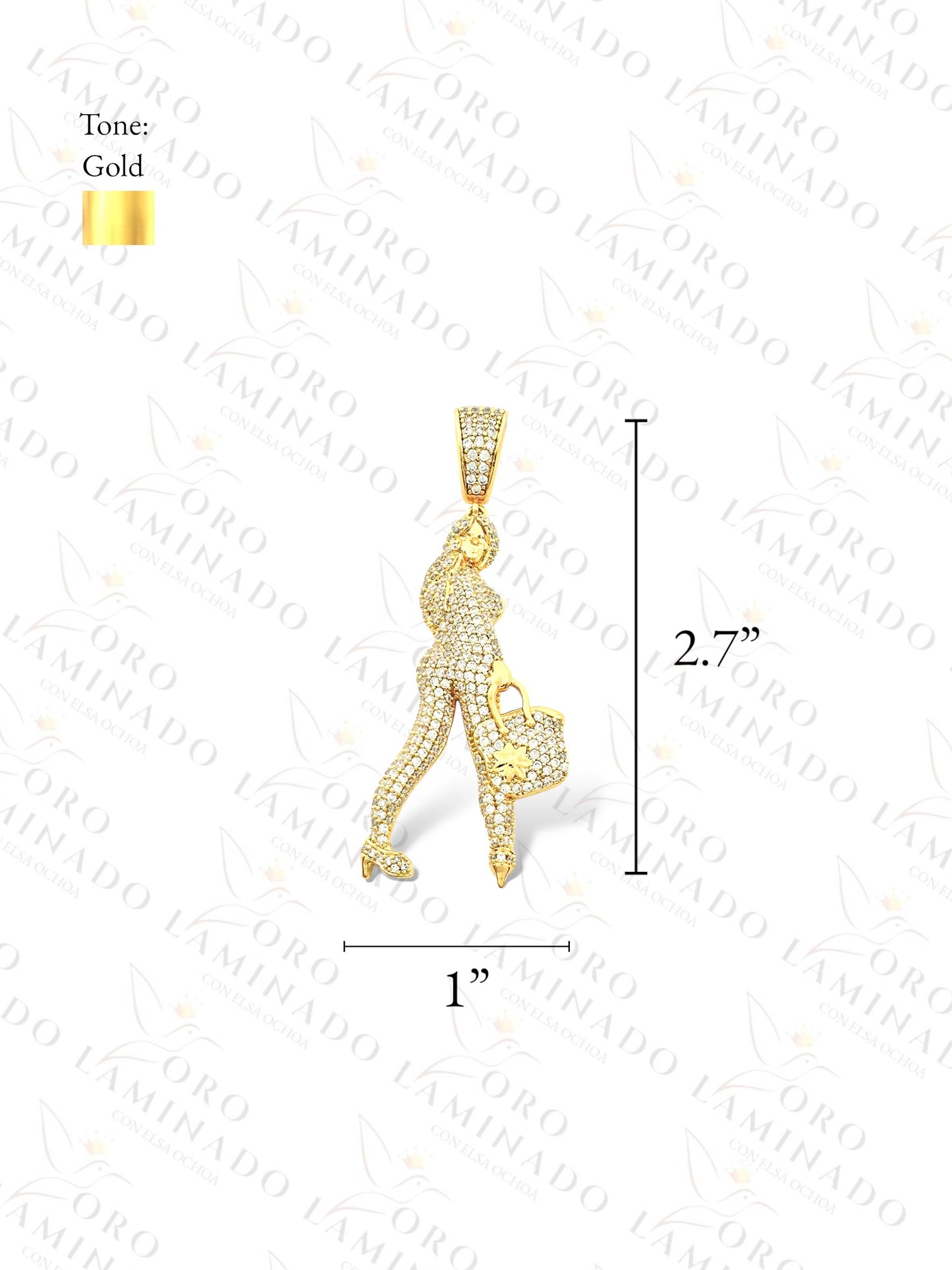 Gold Filled Lady pendant Y227