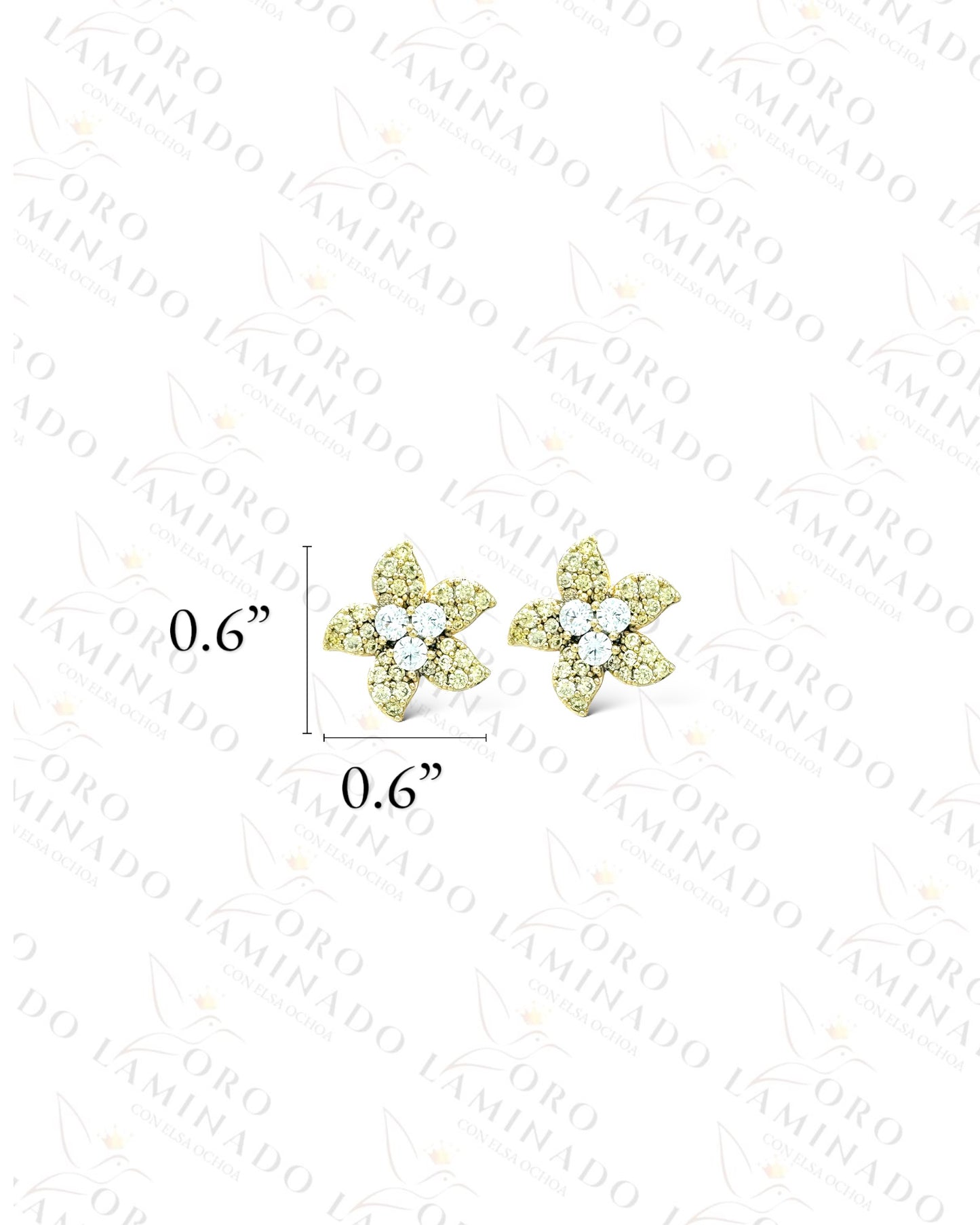 High Quality Sparkling Yellow Flower Earrings B459