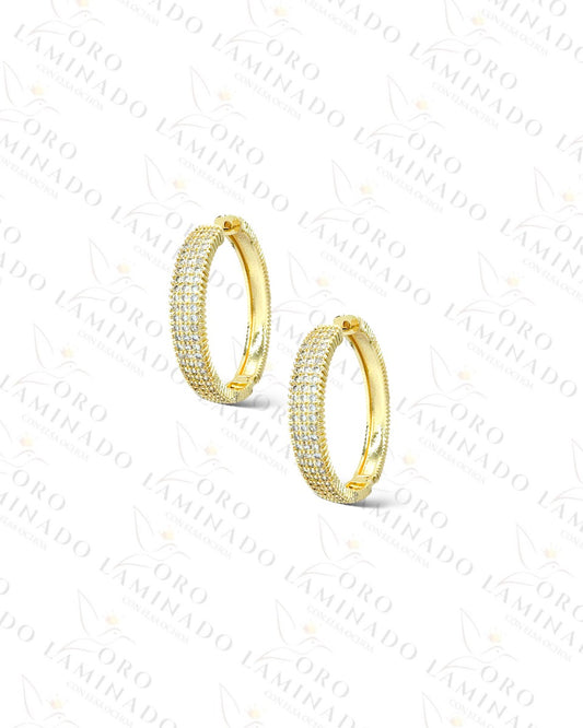 Gold Hoop Earrings B336