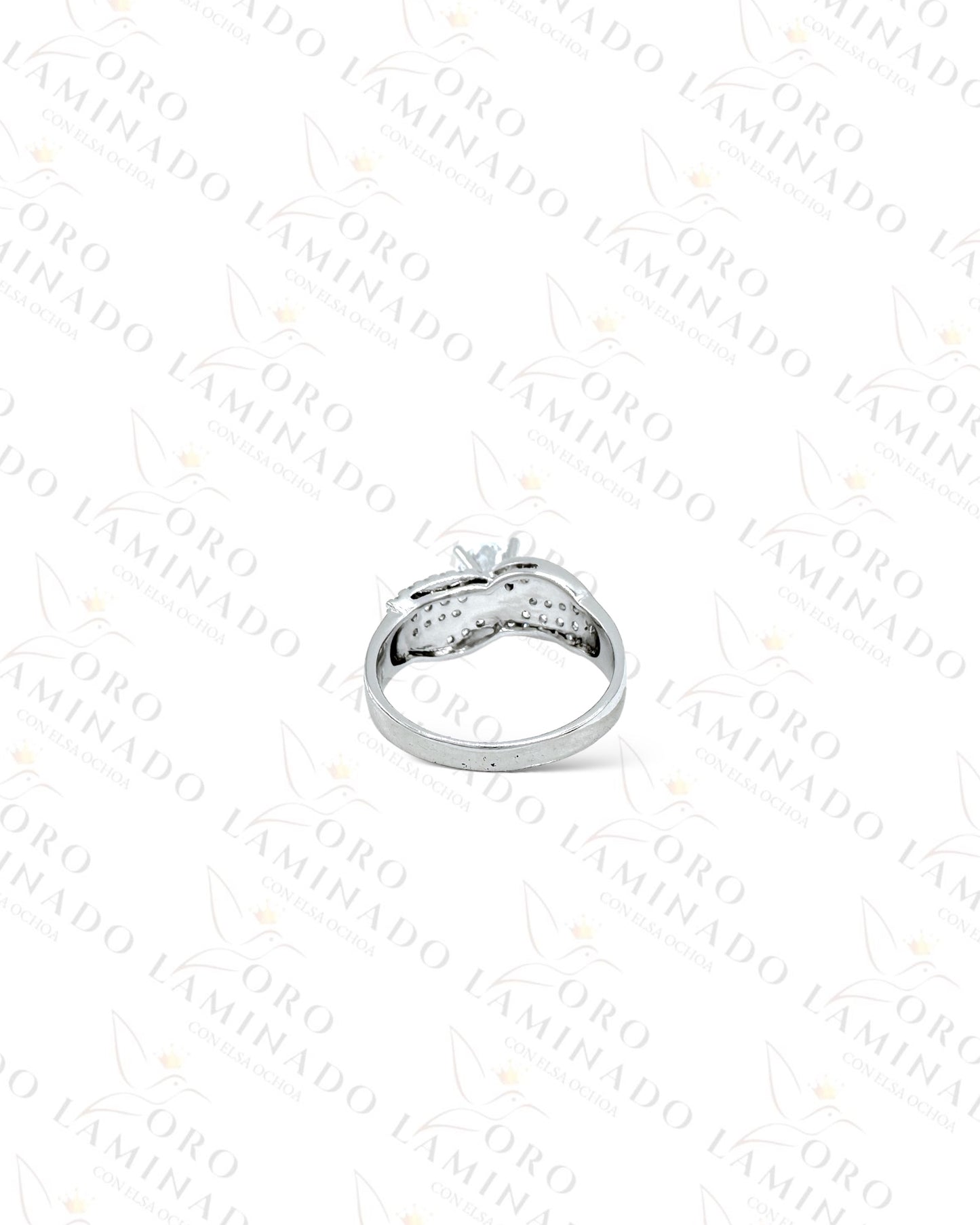 High Quality Silver Sparkling Round Stone Ring G474