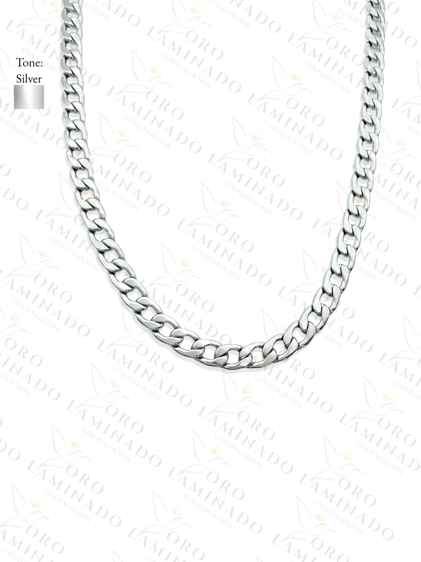 Silver Cuban Chains Pack of 2 Size 24" 7mm G196