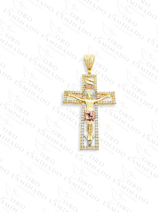 Three Tones Crucifix Pendant G20