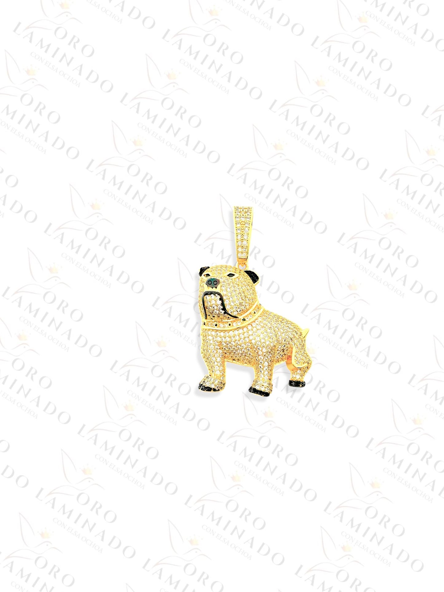 Gold Filled Bulldog Pendant R256