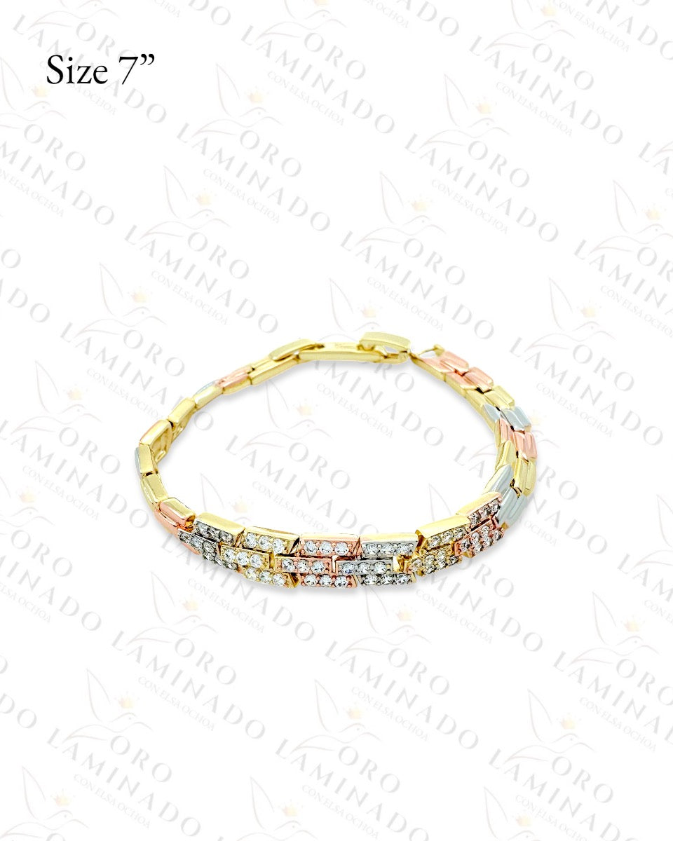 High Quality Three Tones Shiny Bracelet B400