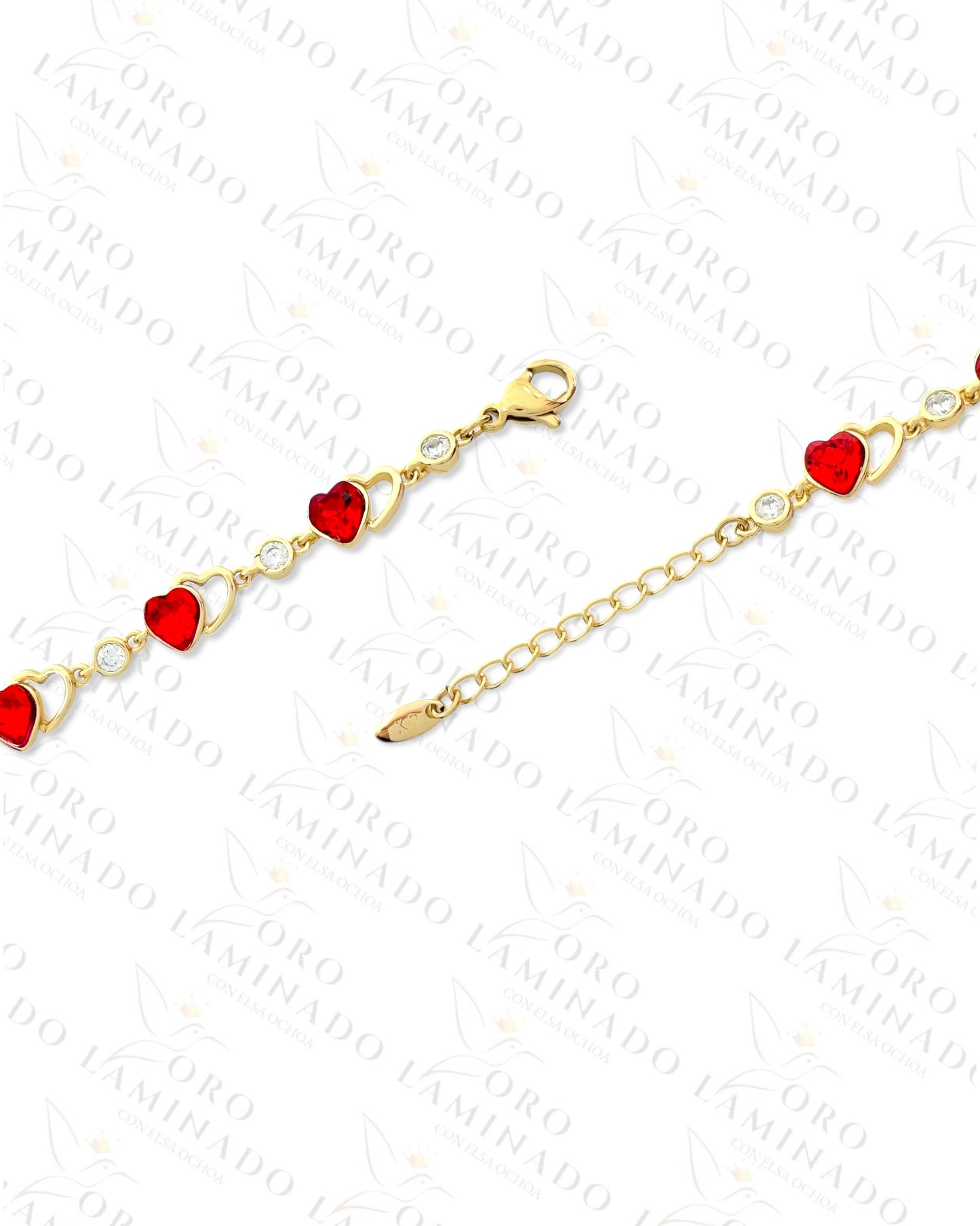 High Quality Twin Hearts Bracelet (Gold Filled) G147