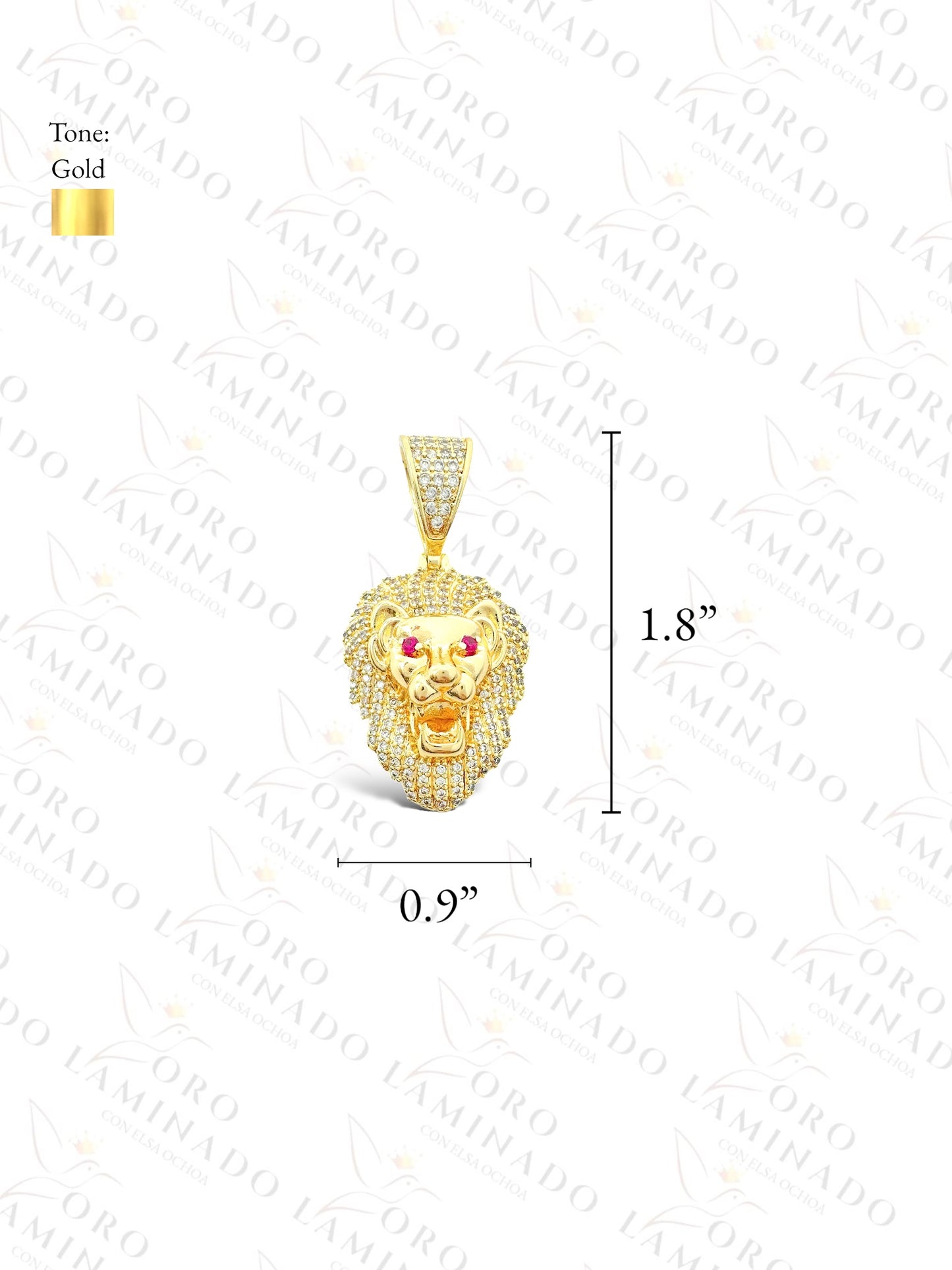 Gold Filled Lion Head Pendant B30