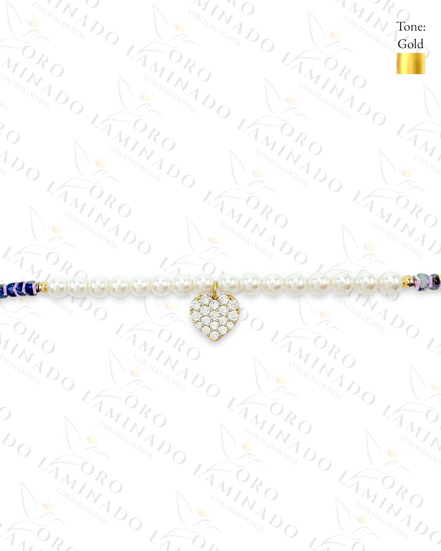 High Quality Heart and Pearl Necklace (Gold Filled) G90