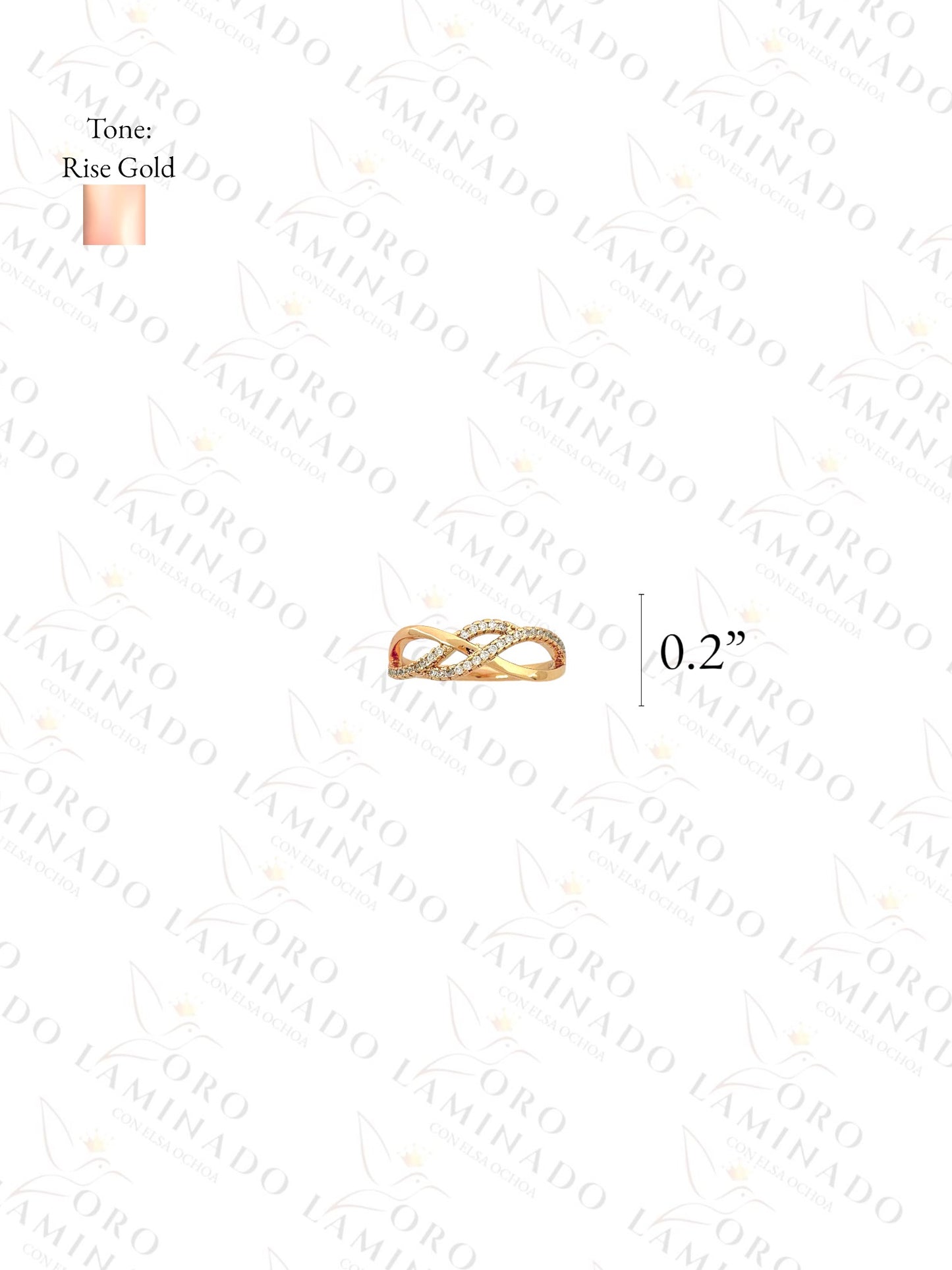 High Quality Rose Gold Intertwined Ring Y47