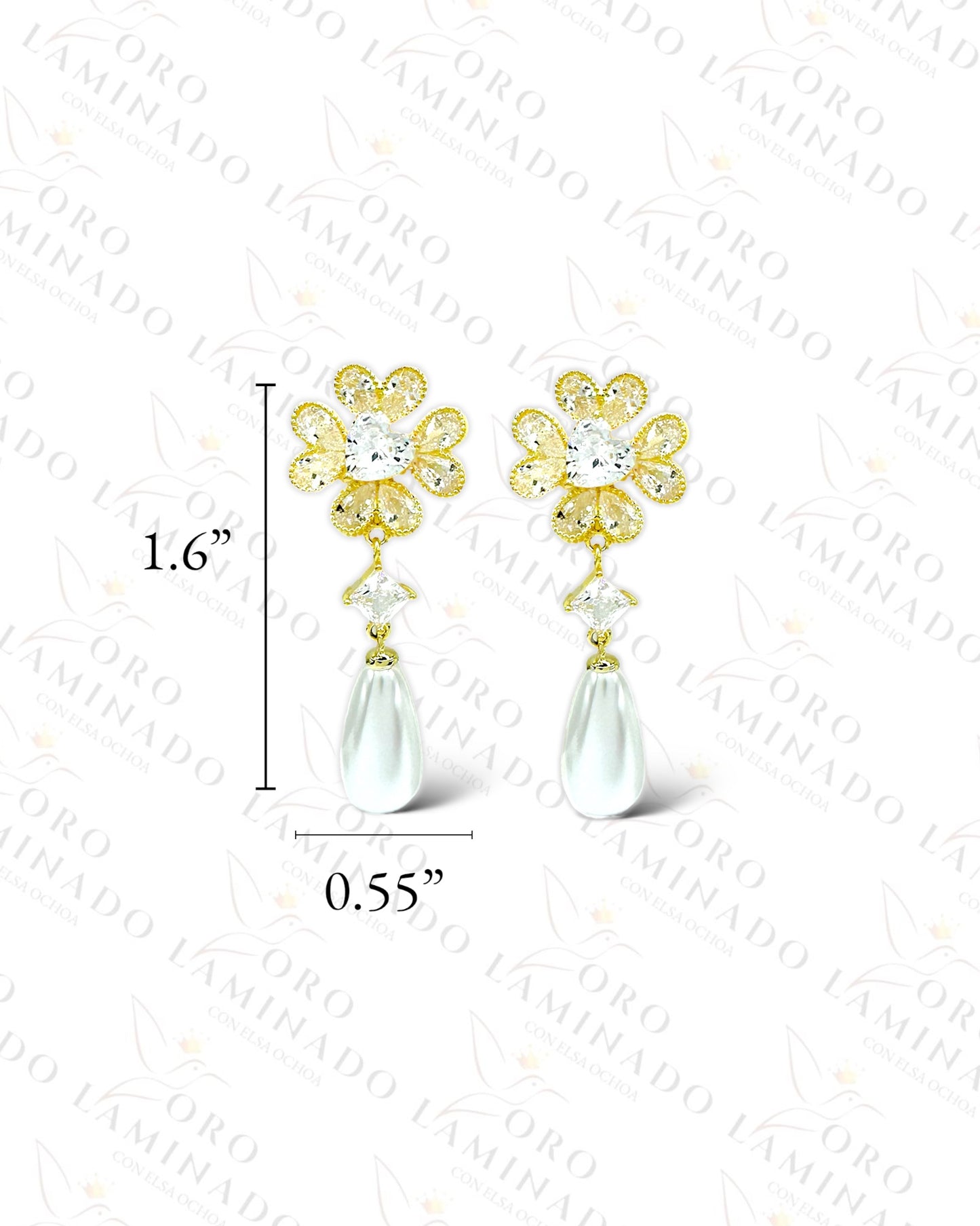 High Quality Flower with Pearl Earrings G58