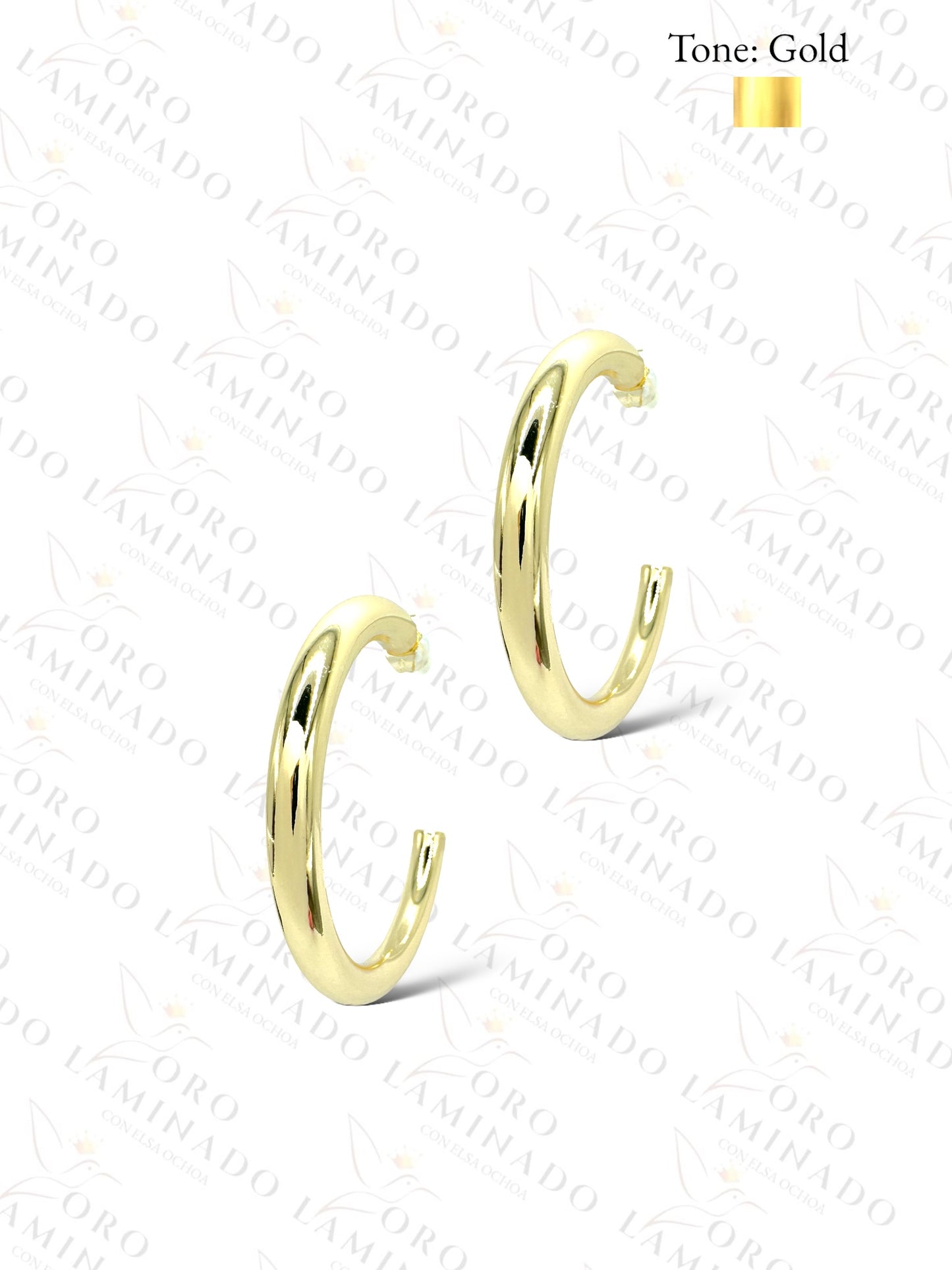 High Quality C-Shape Semi-Hoop Earrings G370