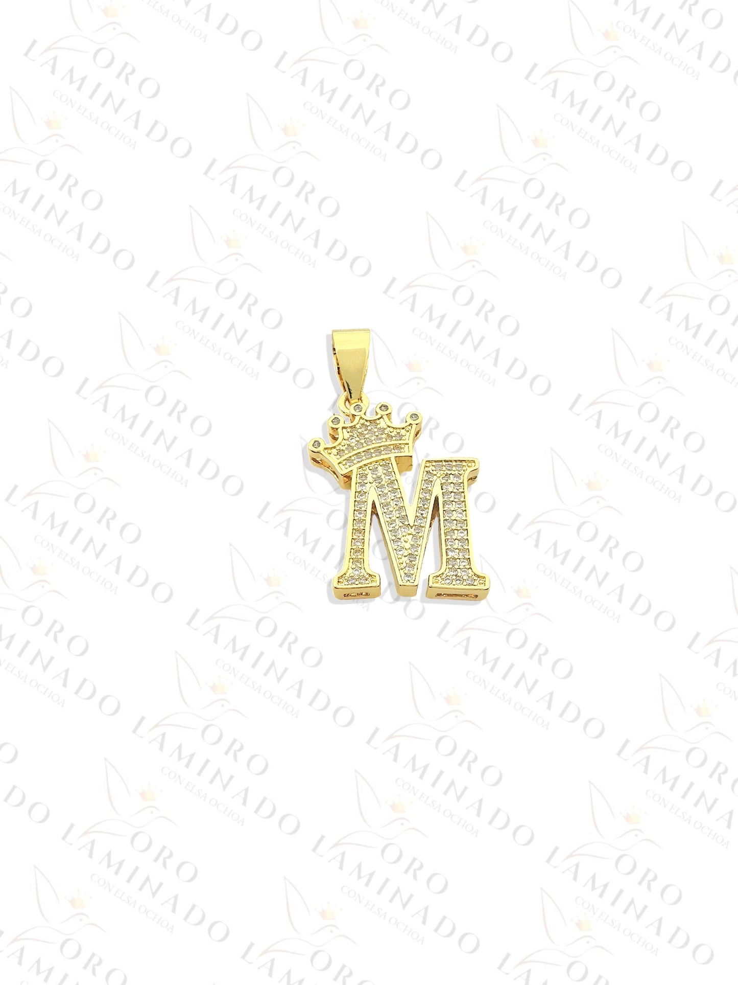 Gold Filled Letter "M" Crown Pendant Y21