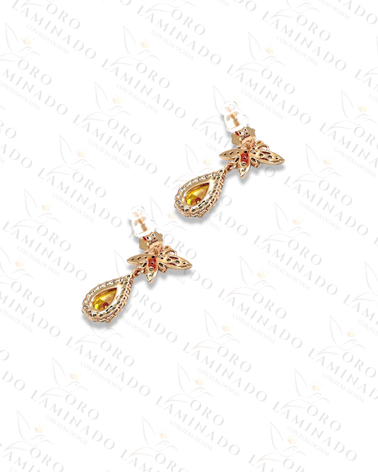 High Quality Yellow Butterfly Earrings G90