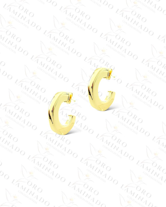 High Quality Golden C-Shape Earrings  B467