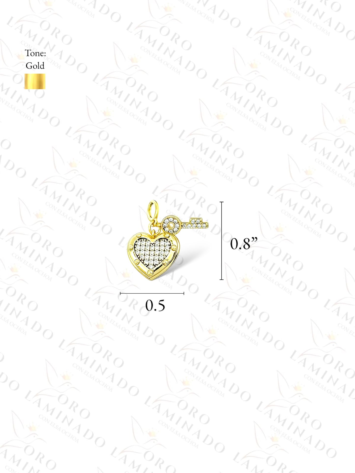 Small Heart and Key Pendant G441