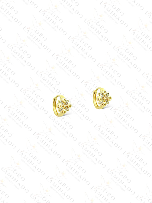 High Quality Small Flower Hoop Earrings G289