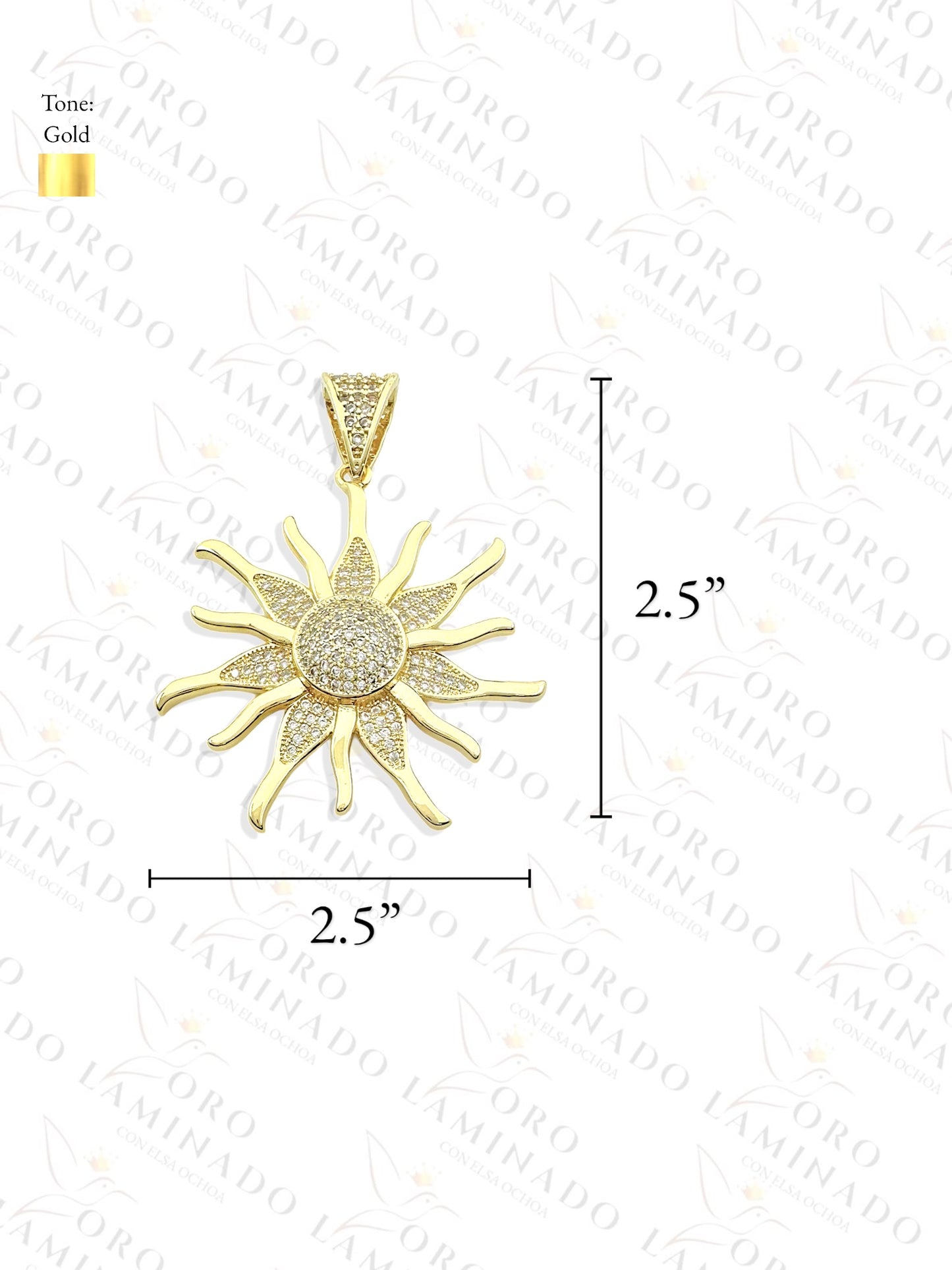 Gold Filled Sun Pendant B109