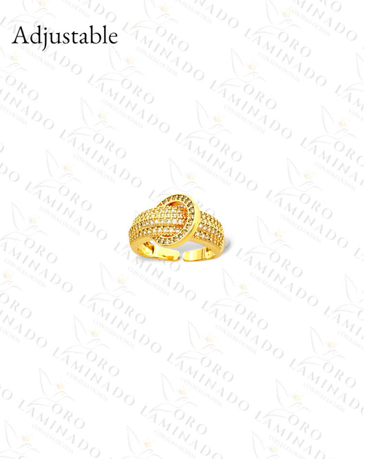 Adjustable Diamond Knot  Ring  (Gold Filled) B156