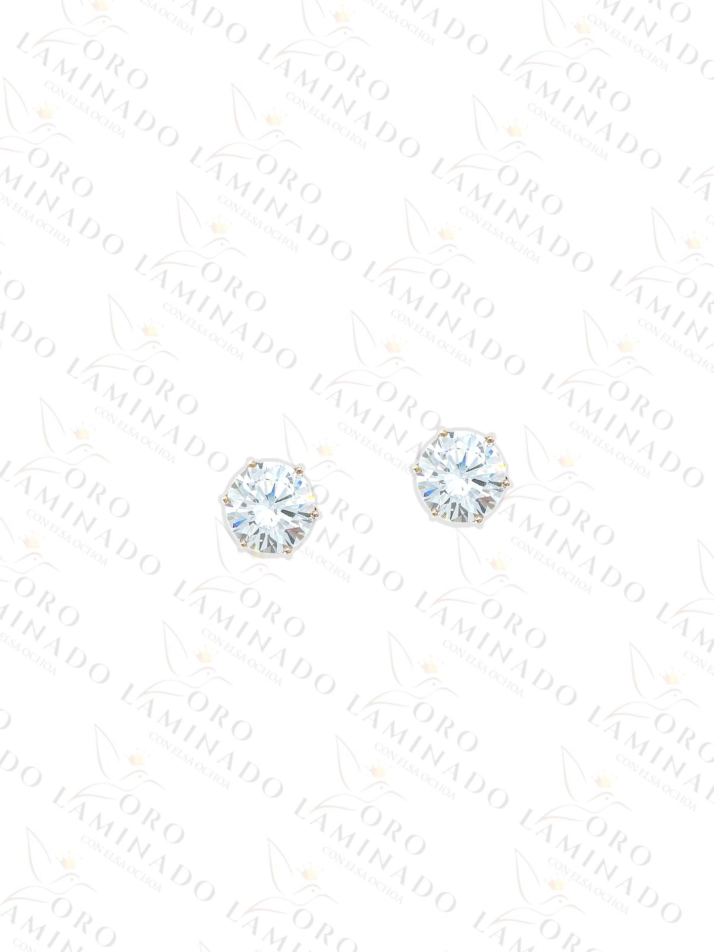 High Quality Rose Gold Diamond Earrings B424