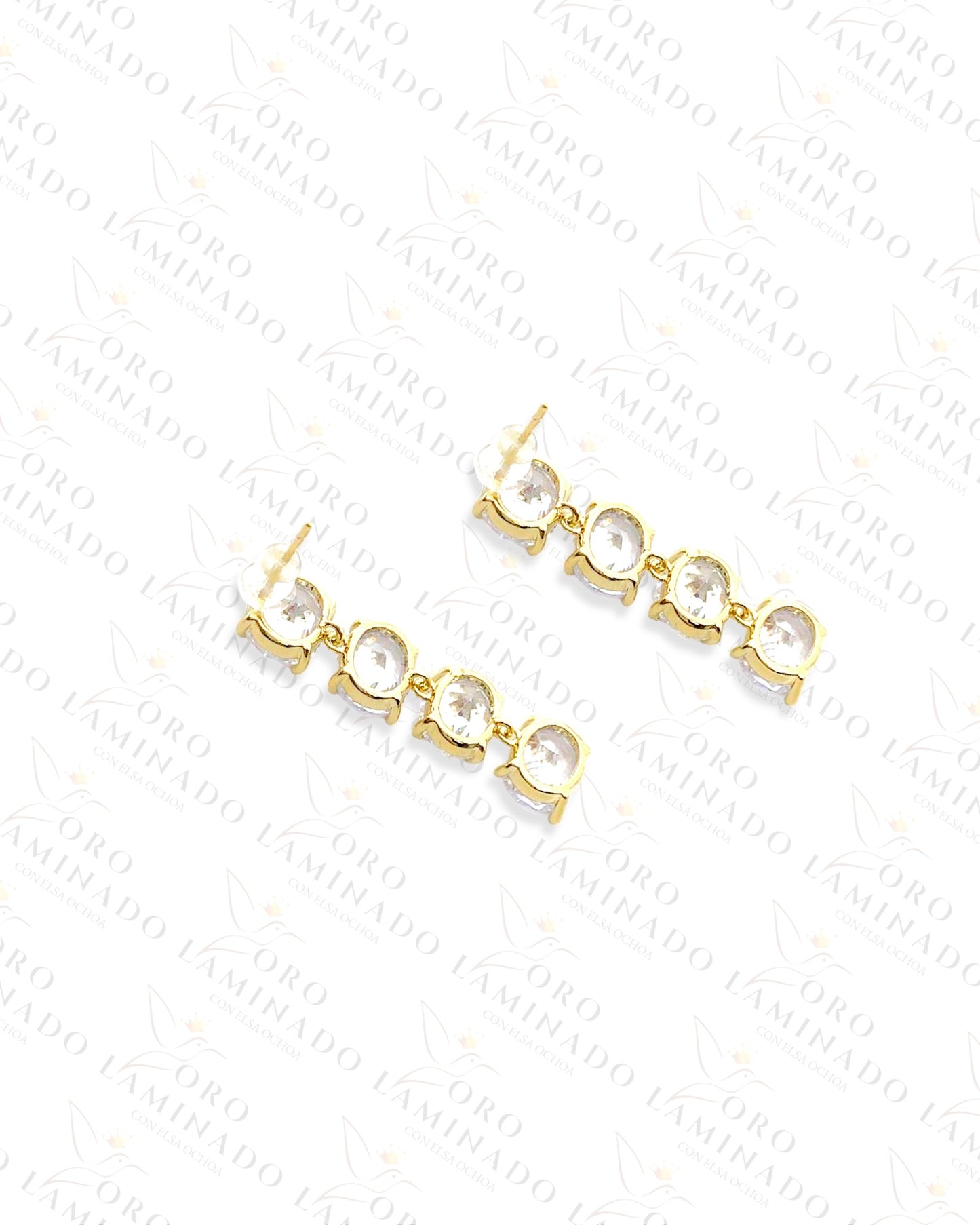 High Quality Diamond Circle Long Earrings R113