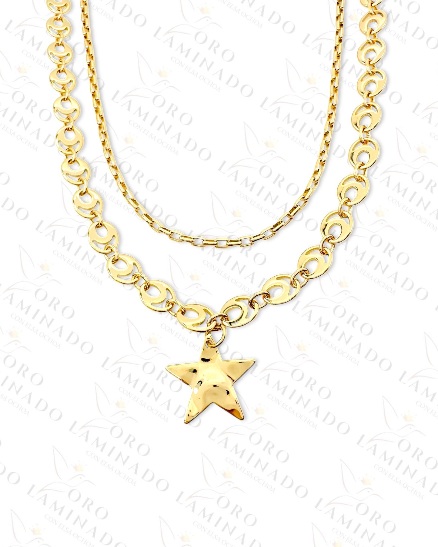 High Quality Golden Star Necklace (Gold Filled) B392