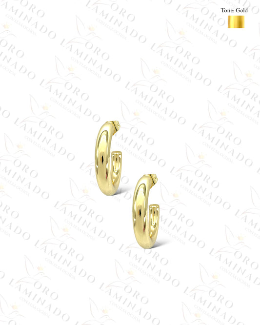 High Quality Plain C-Shape Earrings B474