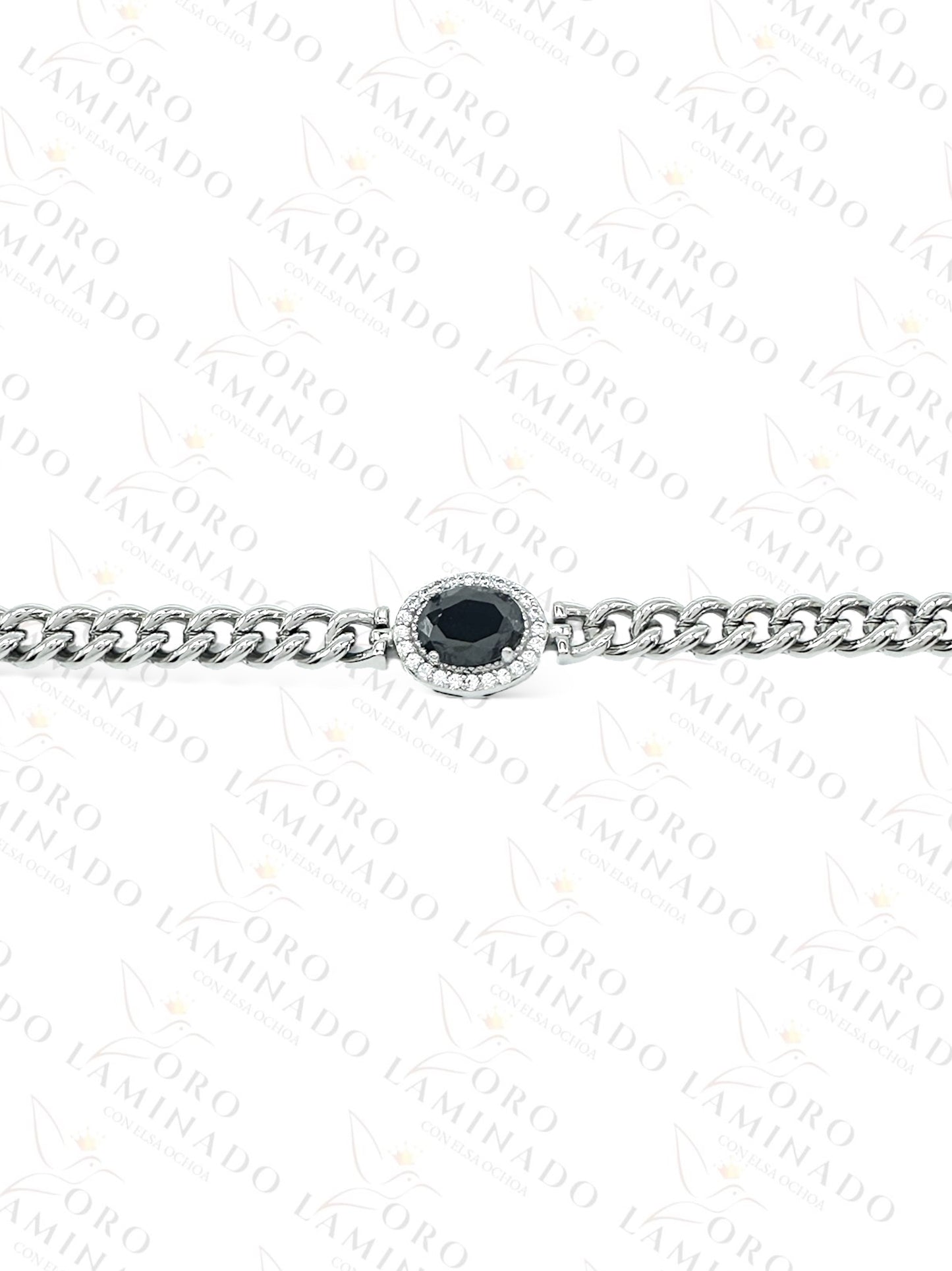 High Quality Dark Round Stone Bracelet B408