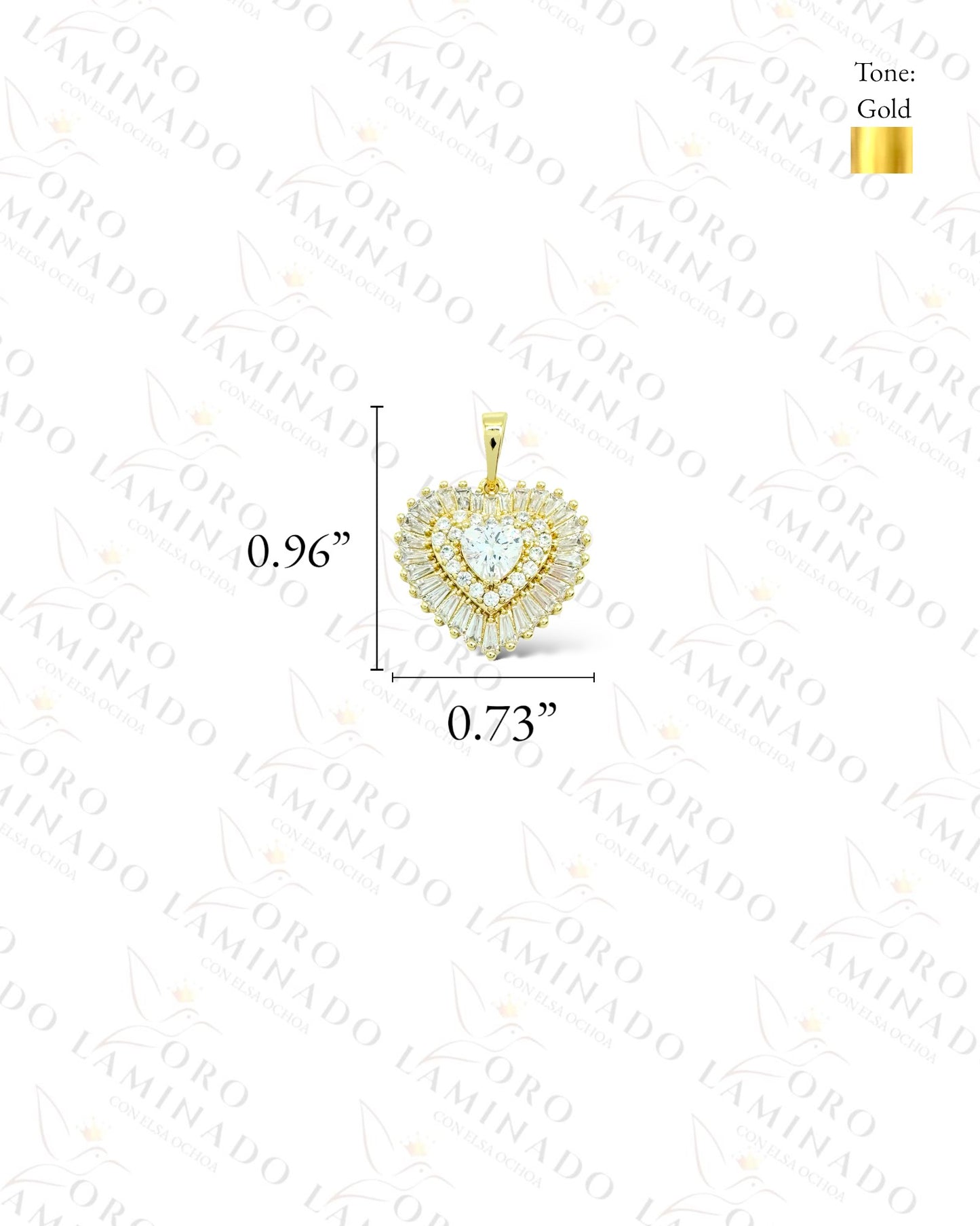 High Quality Gold Heart Pendant Y55