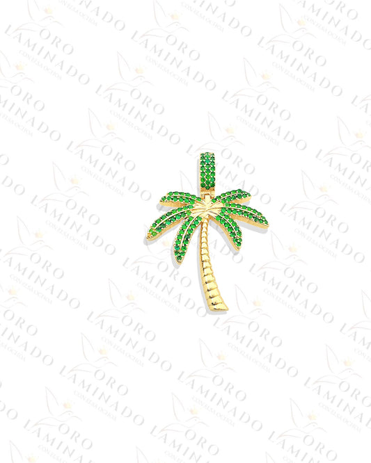 Green Palm Tree Pendant Y253