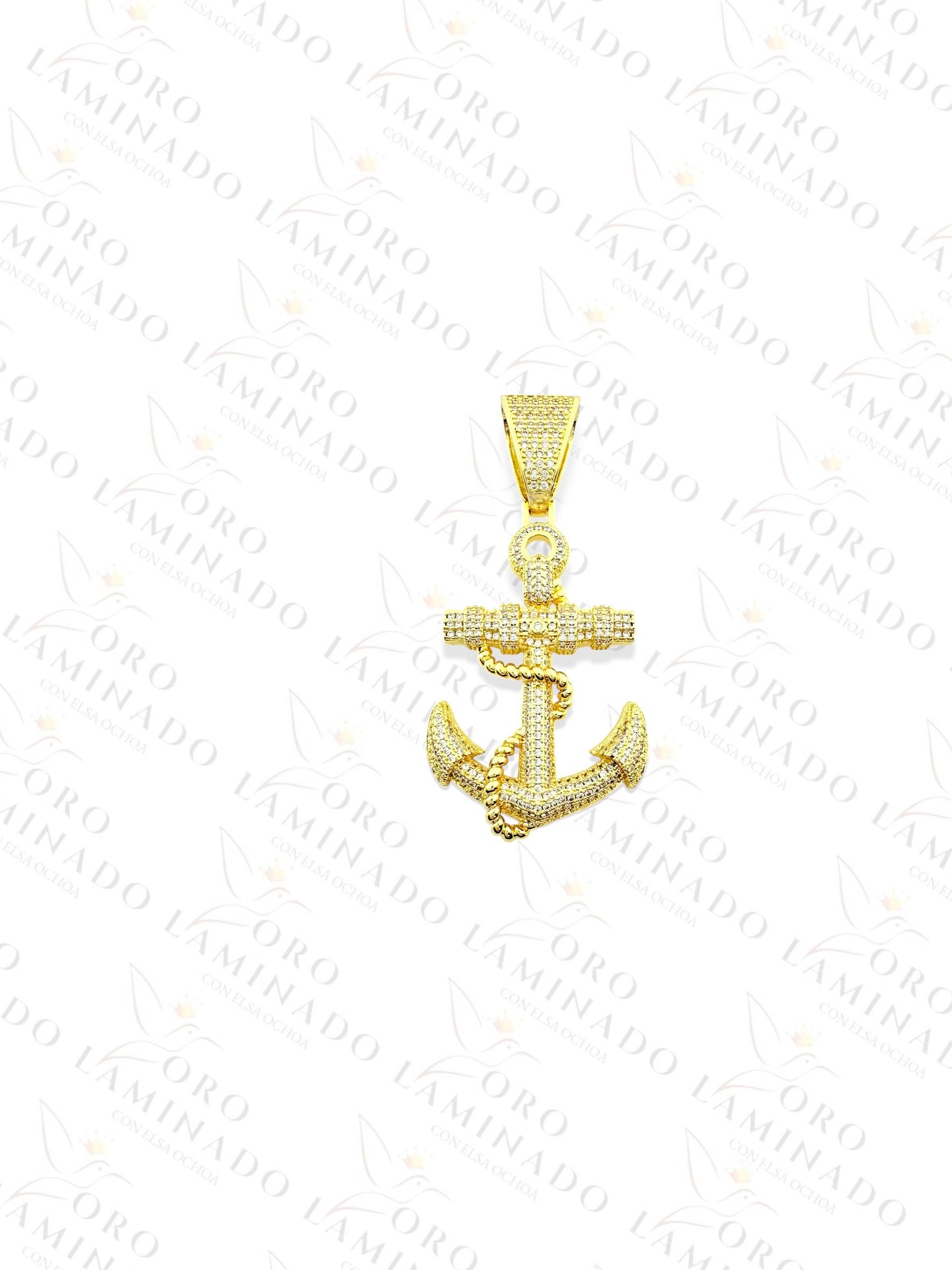 Gold Filled Anchor with Rope Pendant Y365