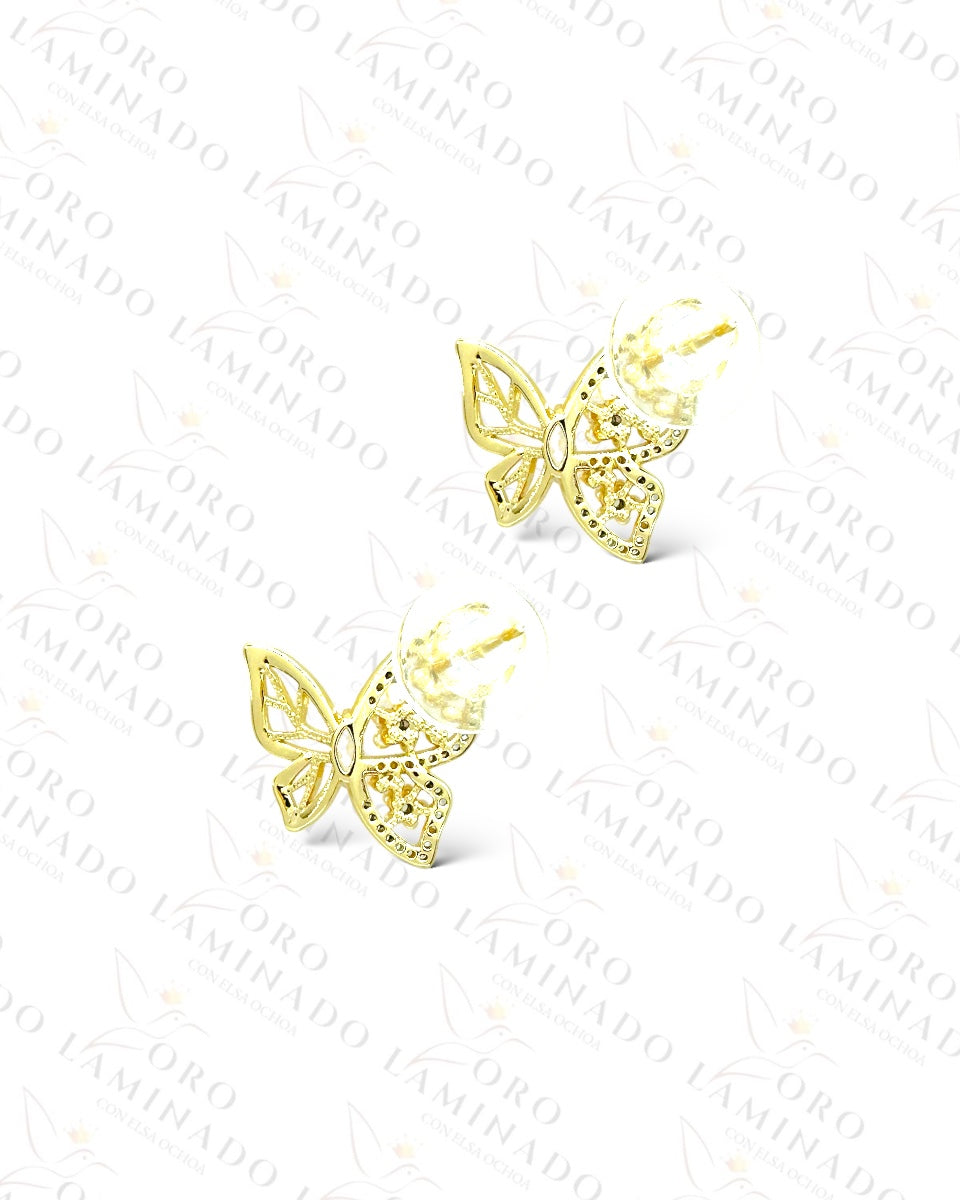 High Quality Pearl Butterfly Earrings R228