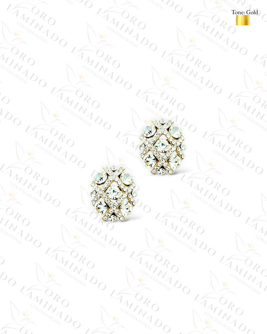 High Quality Crystal Round Stone Earrings B430