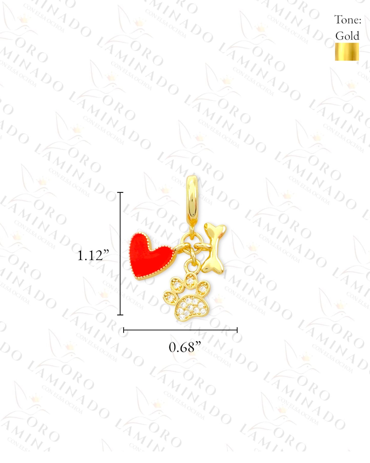 Puppy Paw Charm (Gold Filled) B32