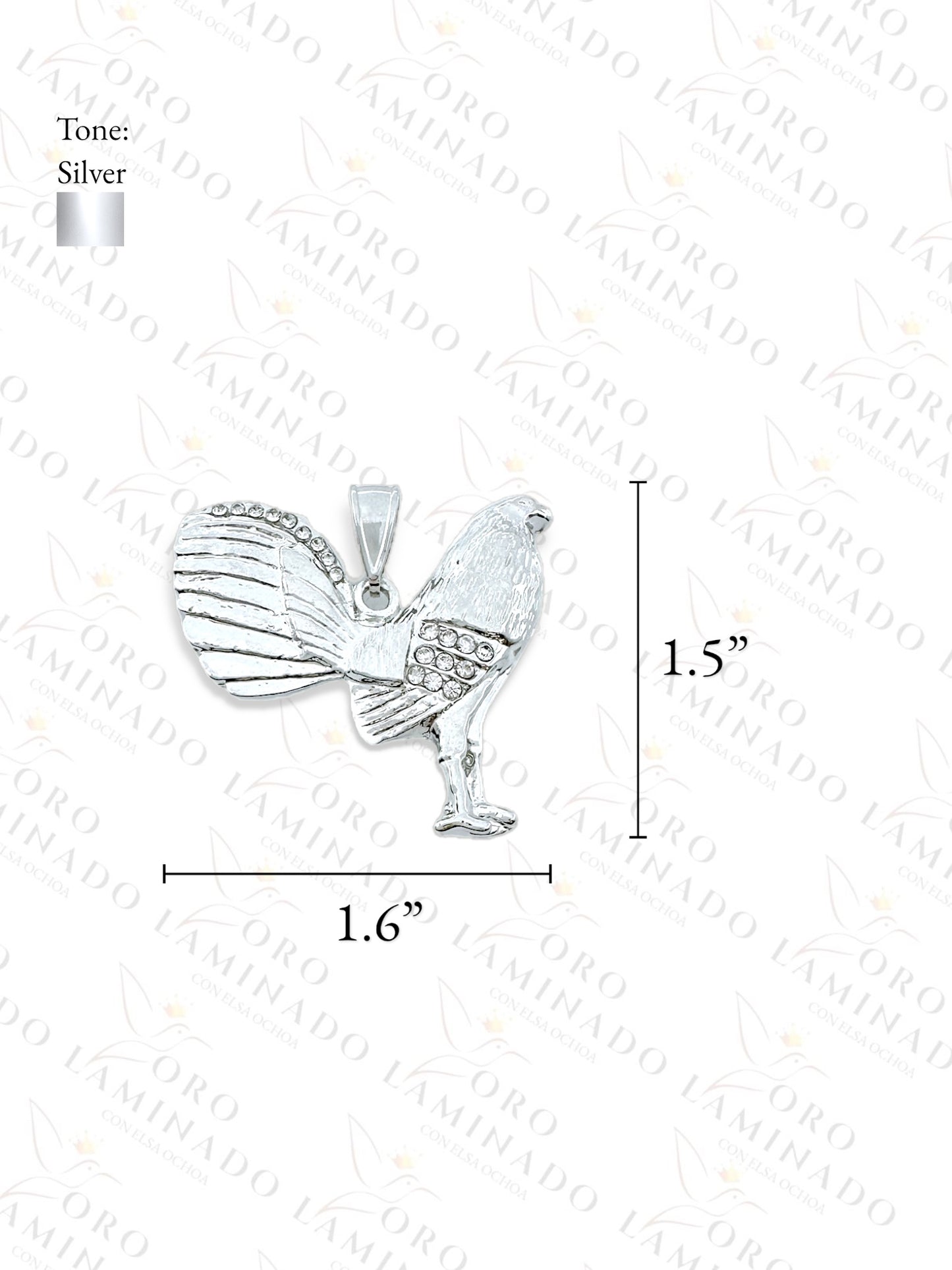 Silver Rooster Pendant R296